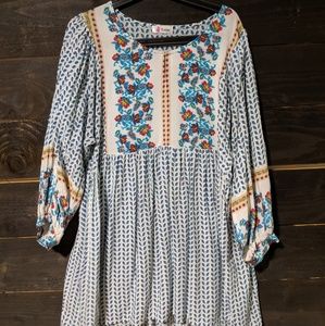 Colorful Babydoll Boho Tunic - size XL